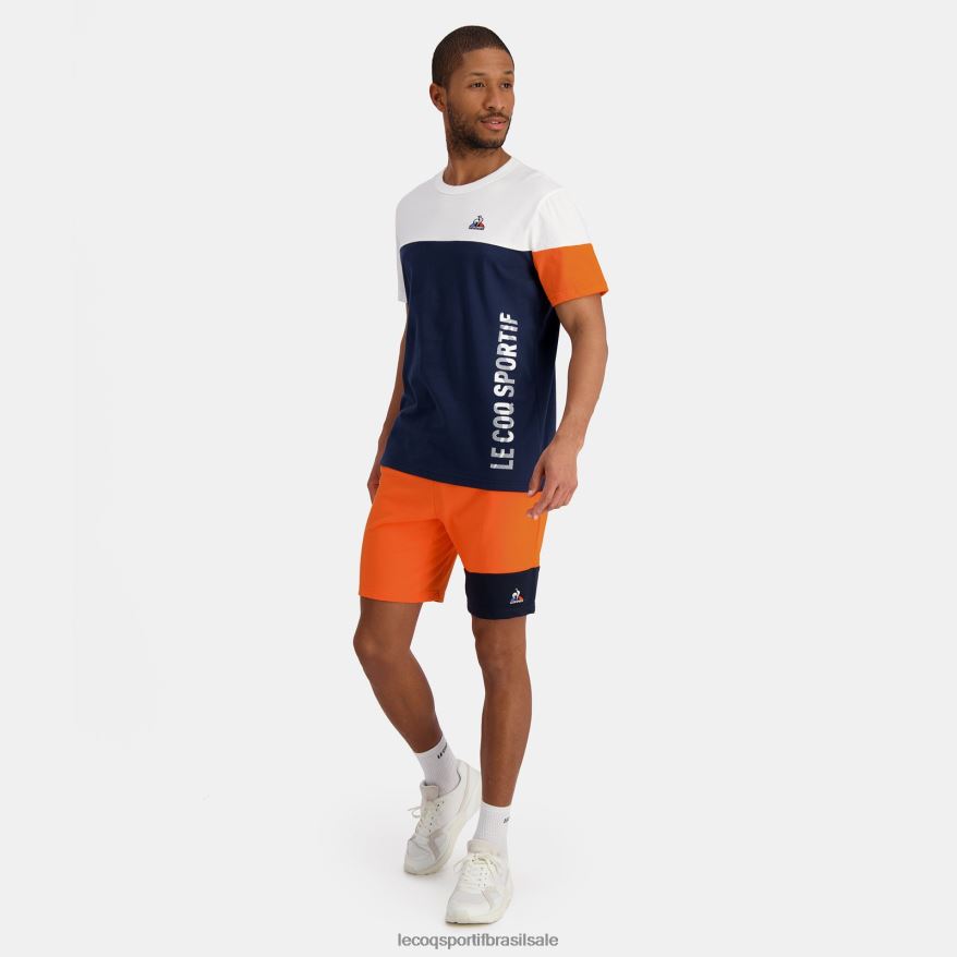 Le Coq Sportif roupas short laranja homens 84V684231