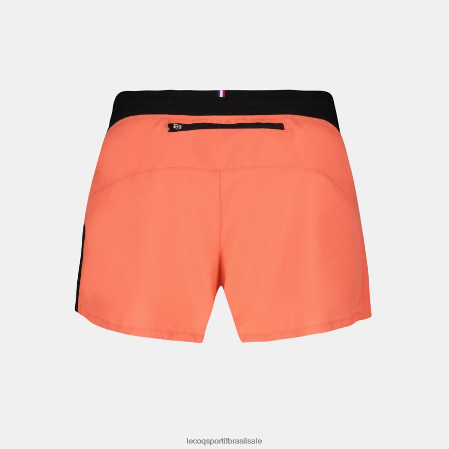 Le Coq Sportif roupas short laranja mulheres 84V684333