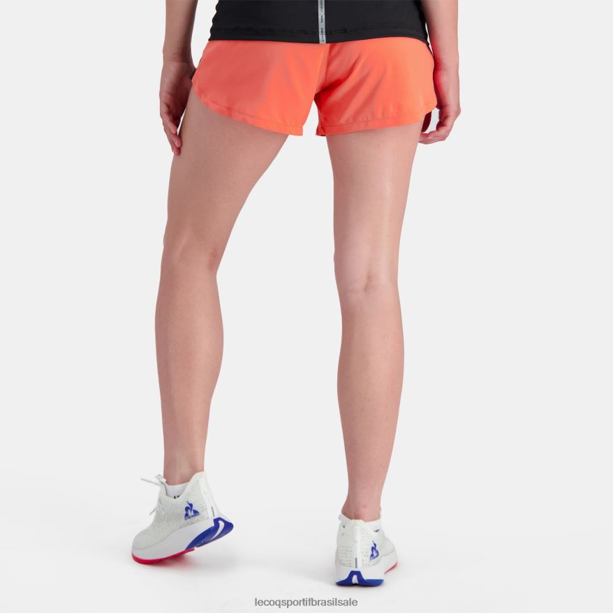 Le Coq Sportif roupas short laranja mulheres 84V684333