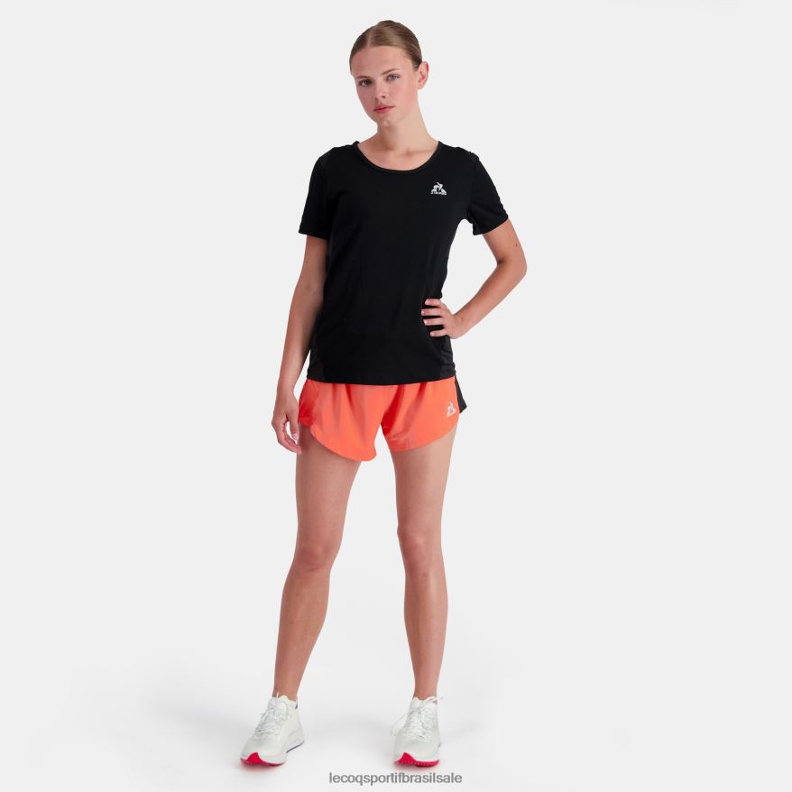 Le Coq Sportif roupas short laranja mulheres 84V684333