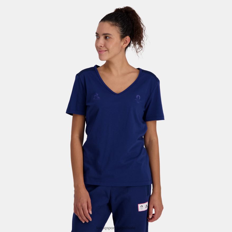 Le Coq Sportif roupas camiseta azul mulheres 84V684342