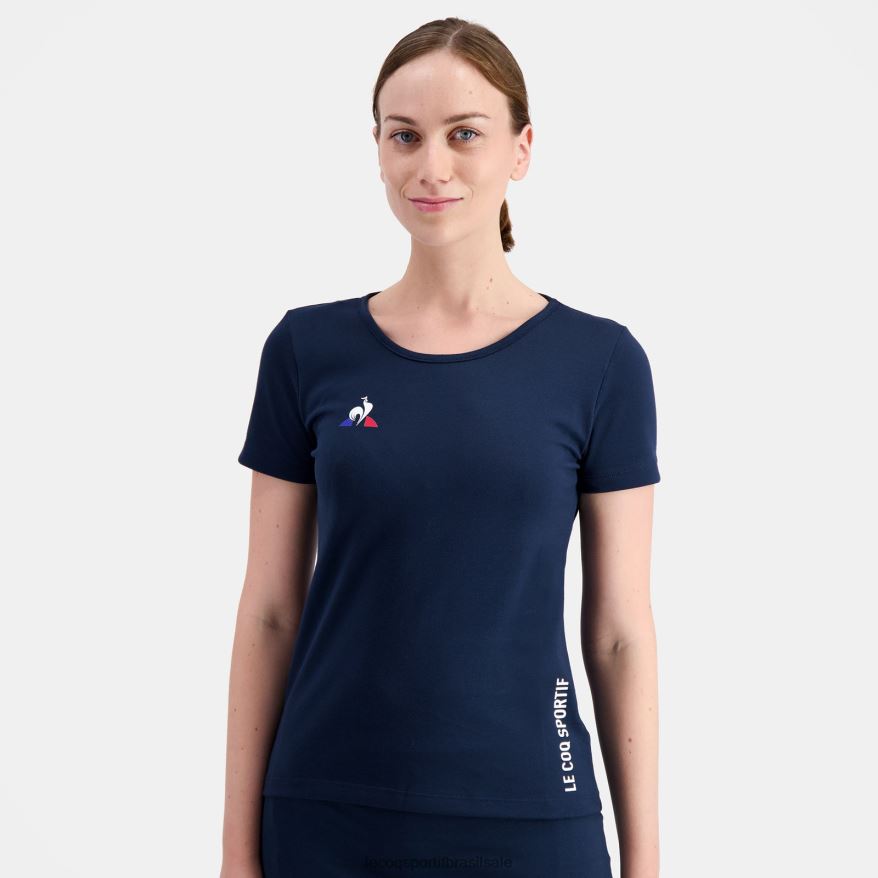 Le Coq Sportif roupas camiseta azul mulheres 84V684609