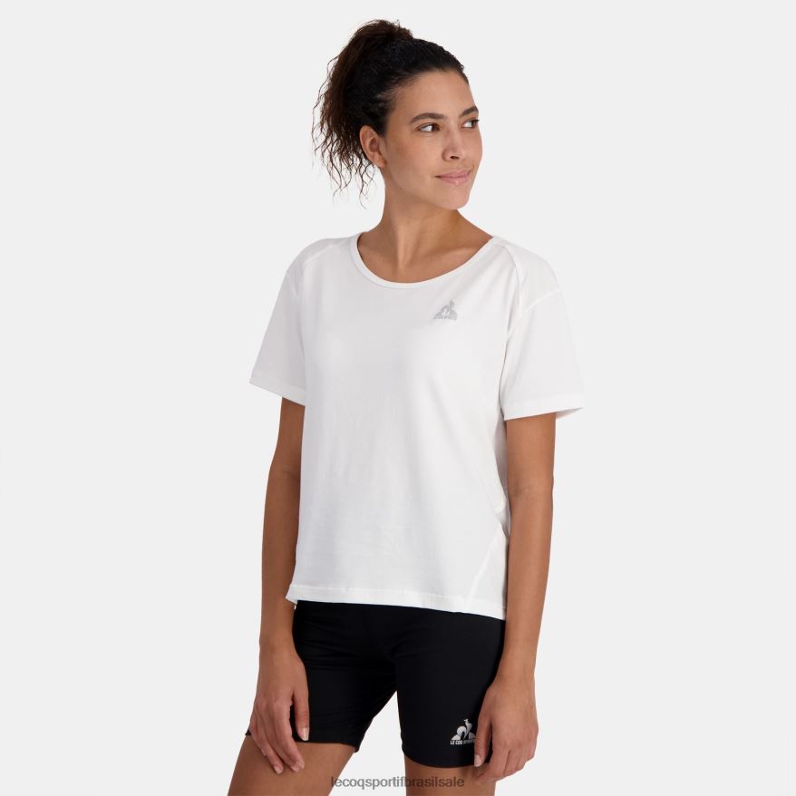 Le Coq Sportif roupas camiseta branca mulheres 84V684353