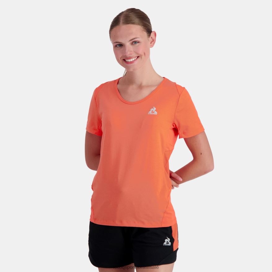 Le Coq Sportif roupas camiseta laranja mulheres 84V684355