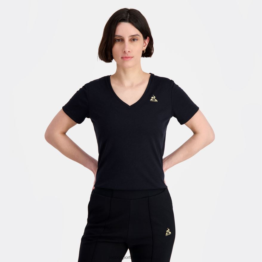 Le Coq Sportif roupas camiseta preta mulheres 84V684351