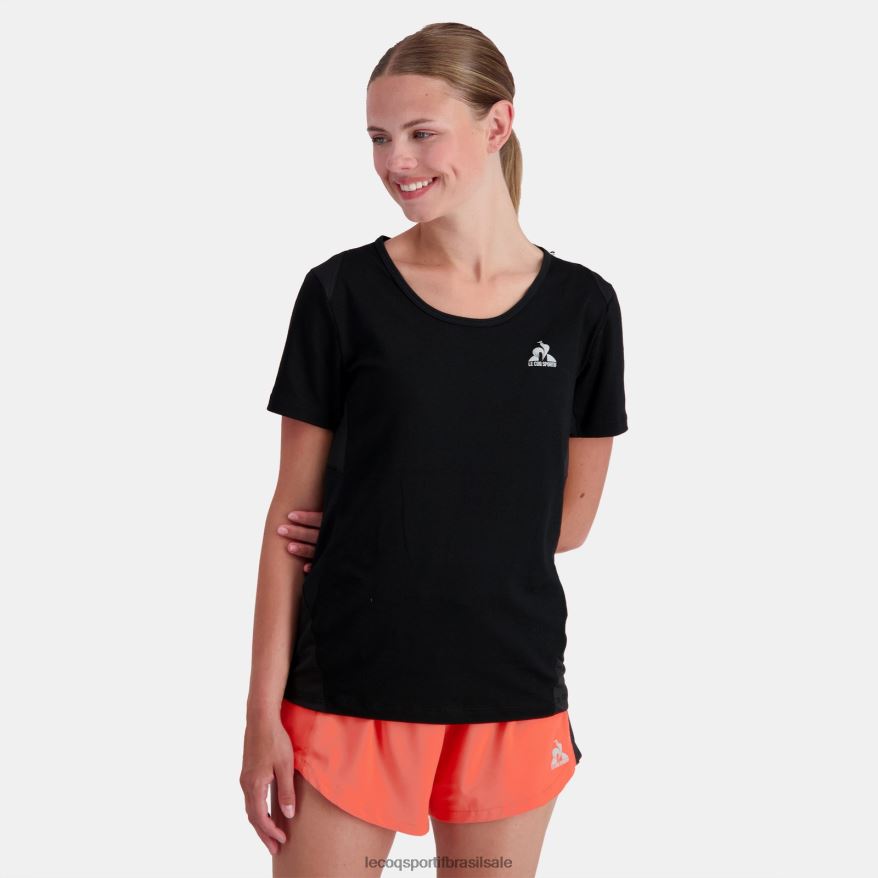 Le Coq Sportif roupas camiseta preta mulheres 84V684357