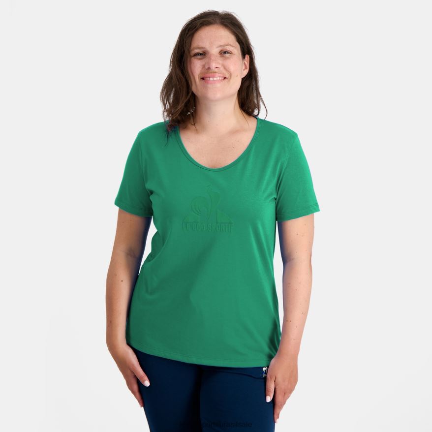 Le Coq Sportif roupas camiseta verde mulheres 84V684347