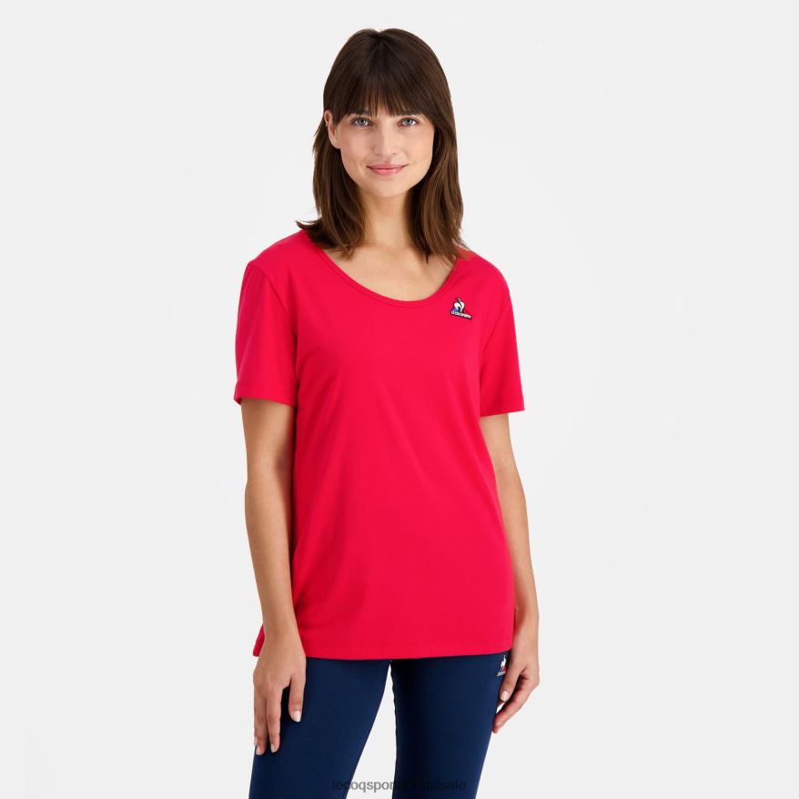 Le Coq Sportif roupas camiseta vermelha mulheres 84V684596