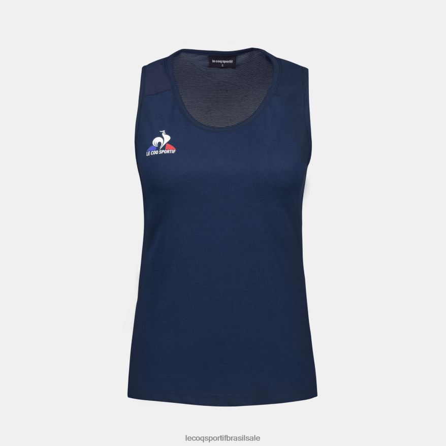 Le Coq Sportif roupas colete top azul mulheres 84V684350