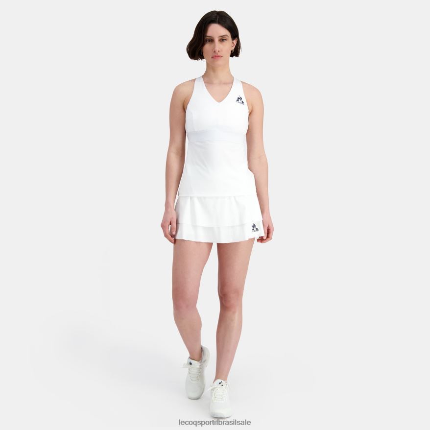 Le Coq Sportif roupas colete top branco mulheres 84V684344