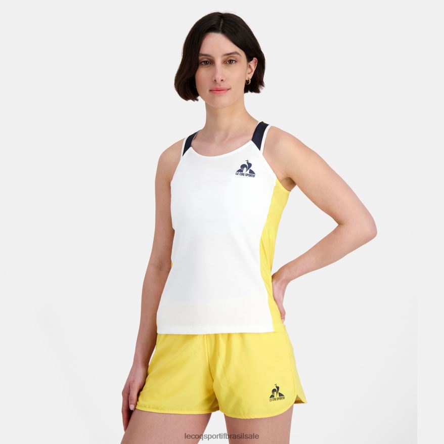 Le Coq Sportif roupas colete top branco mulheres 84V684345