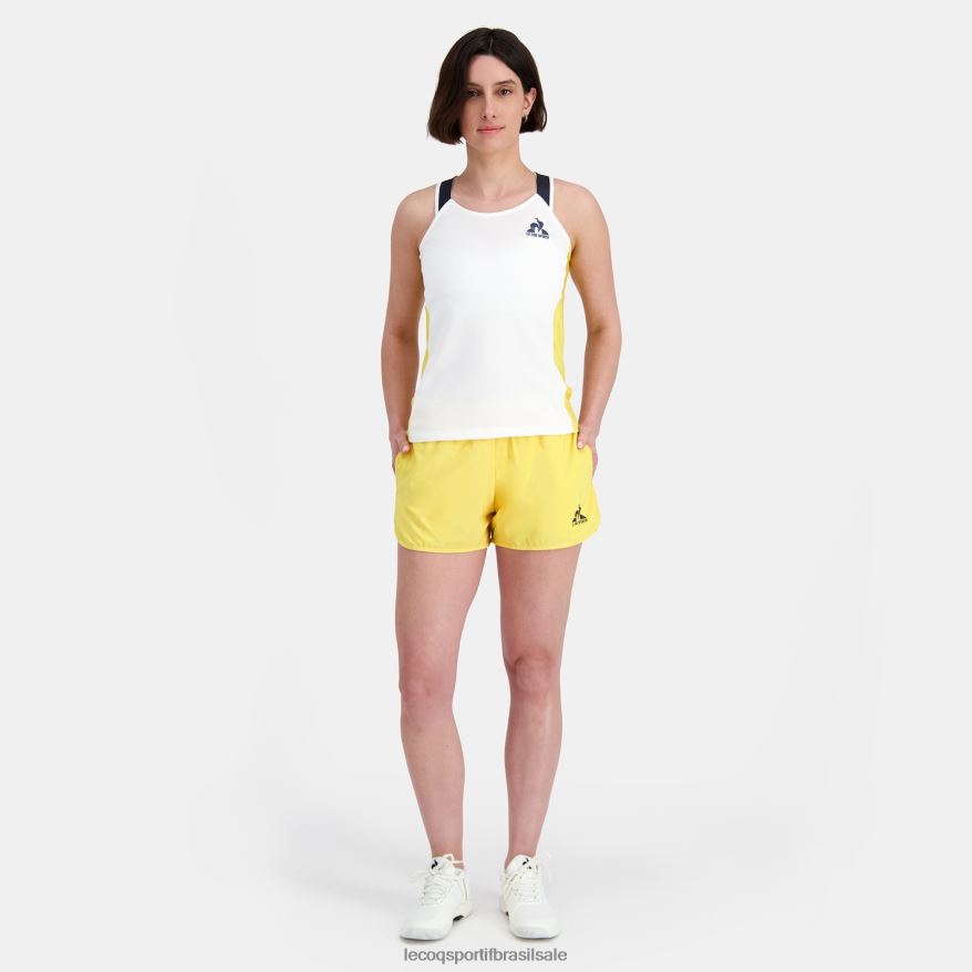 Le Coq Sportif roupas colete top branco mulheres 84V684345
