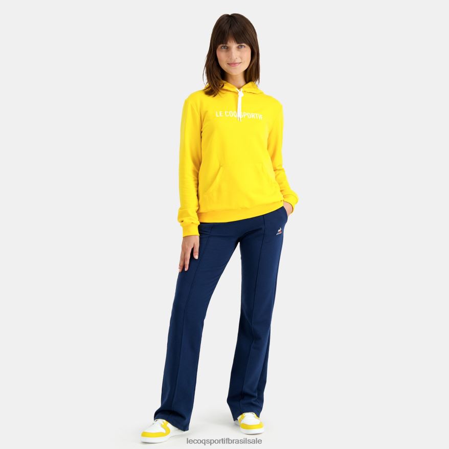 Le Coq Sportif roupas moletom com capuz amarelo mulheres 84V684598