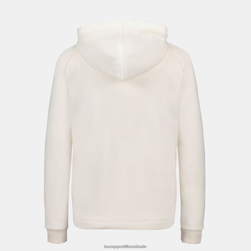 Le Coq Sportif roupas moletom com capuz e zíper branco mulheres 84V684309
