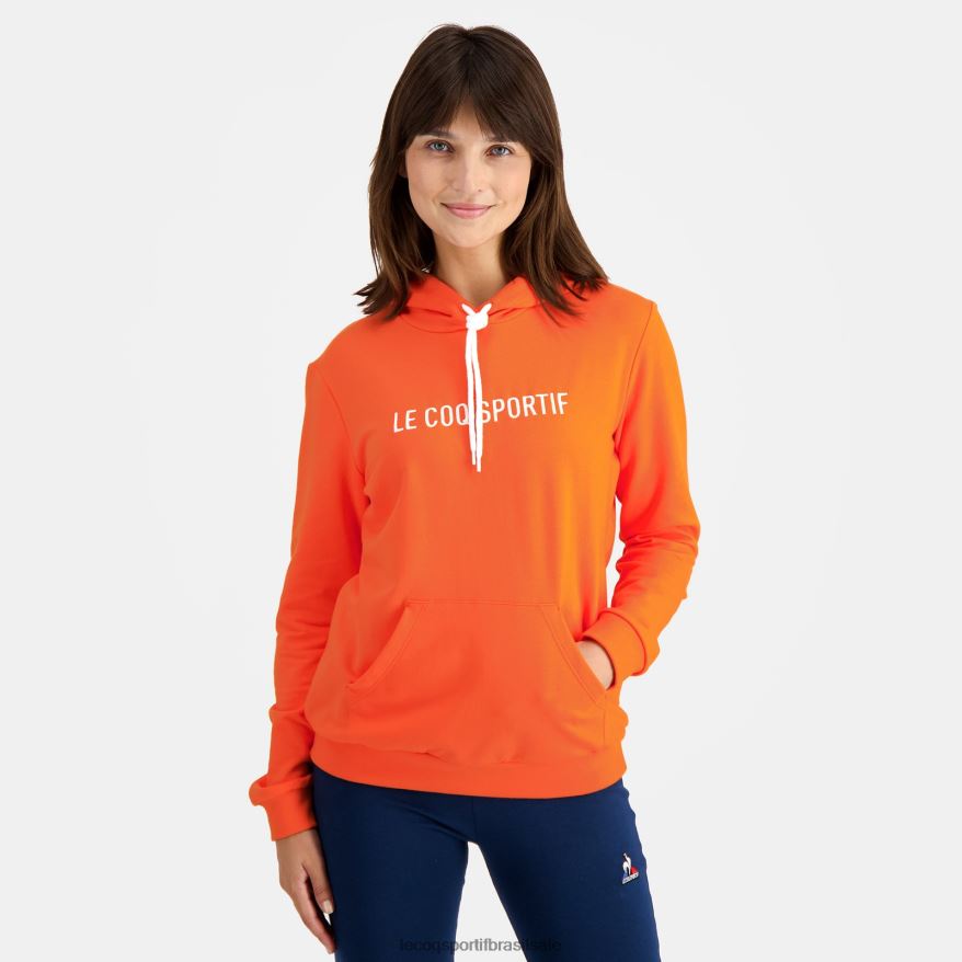 Le Coq Sportif roupas moletom com capuz laranja mulheres 84V684592