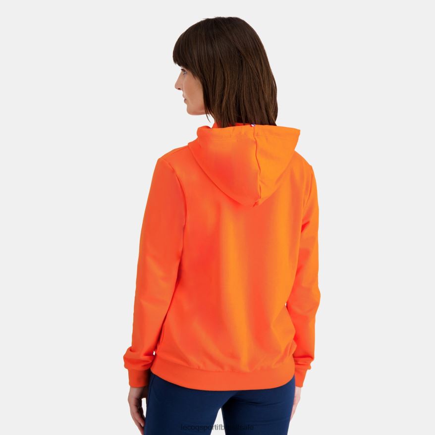 Le Coq Sportif roupas moletom com capuz laranja mulheres 84V684592