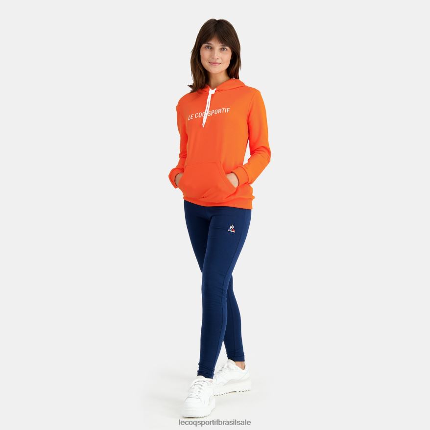Le Coq Sportif roupas moletom com capuz laranja mulheres 84V684592