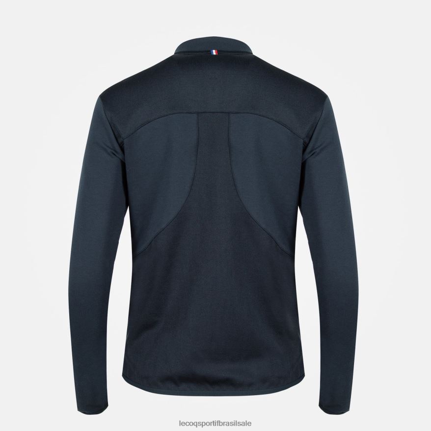 Le Coq Sportif roupas moletom com zíper azul mulheres 84V684607