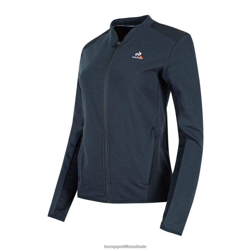 Le Coq Sportif roupas moletom com zíper azul mulheres 84V684607