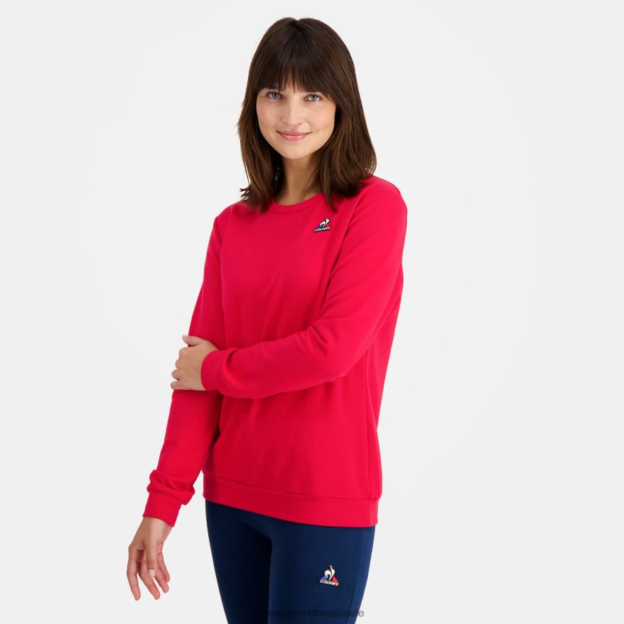 Le Coq Sportif roupas moletom vermelho mulheres 84V684595