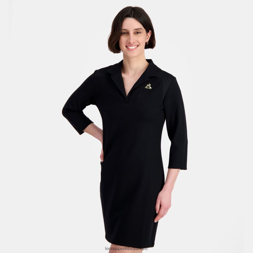 Le Coq Sportif roupas vestido preto mulheres 84V684369
